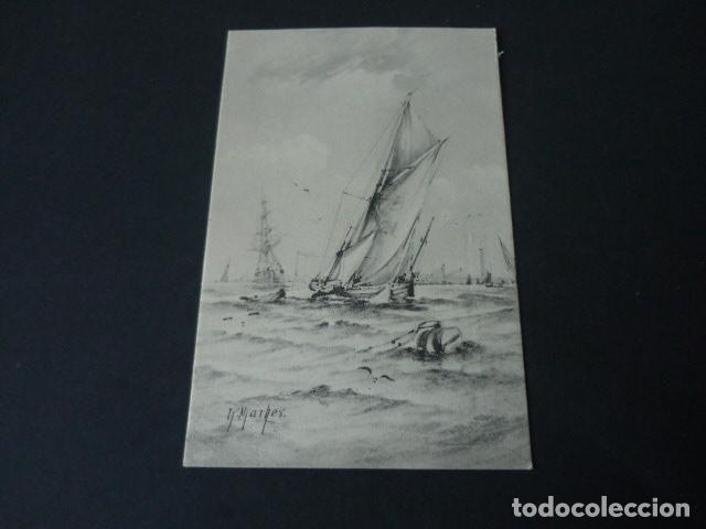 Postales: ESCENA MARINA CON BARCOS POSTAL - Foto 1