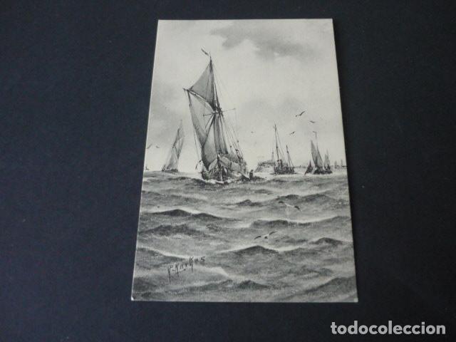 Postales: ESCENA MARINA CON BARCOS POSTAL - Foto 1