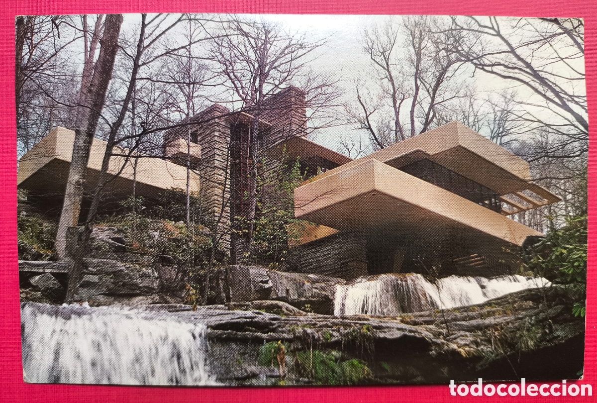 Postales: FRANK LLOYD WRIGHT ARCHITECTURE FALLINGWATER DESIGN POSTCARD - Foto 1