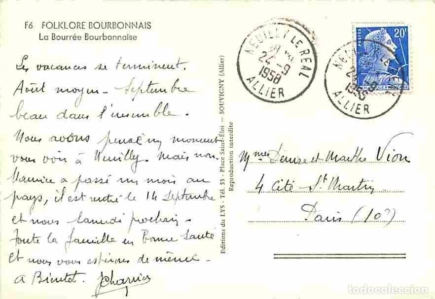 Postales: Folklore - Danses - Bourbonnais - La bourr&eacute;e - Voir Scans Recto Verso - Foto 2