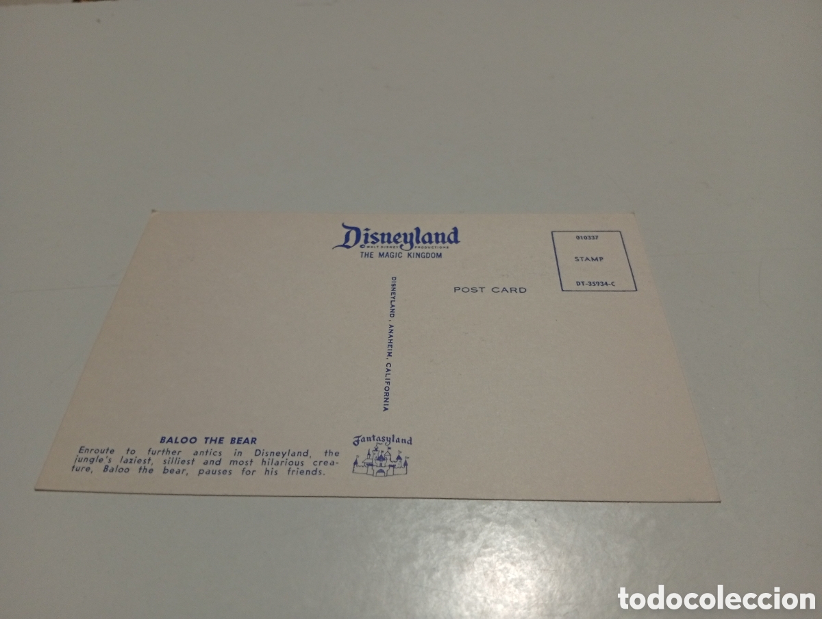 Postales: Postal Disneyland BALOO the bear - Foto 2