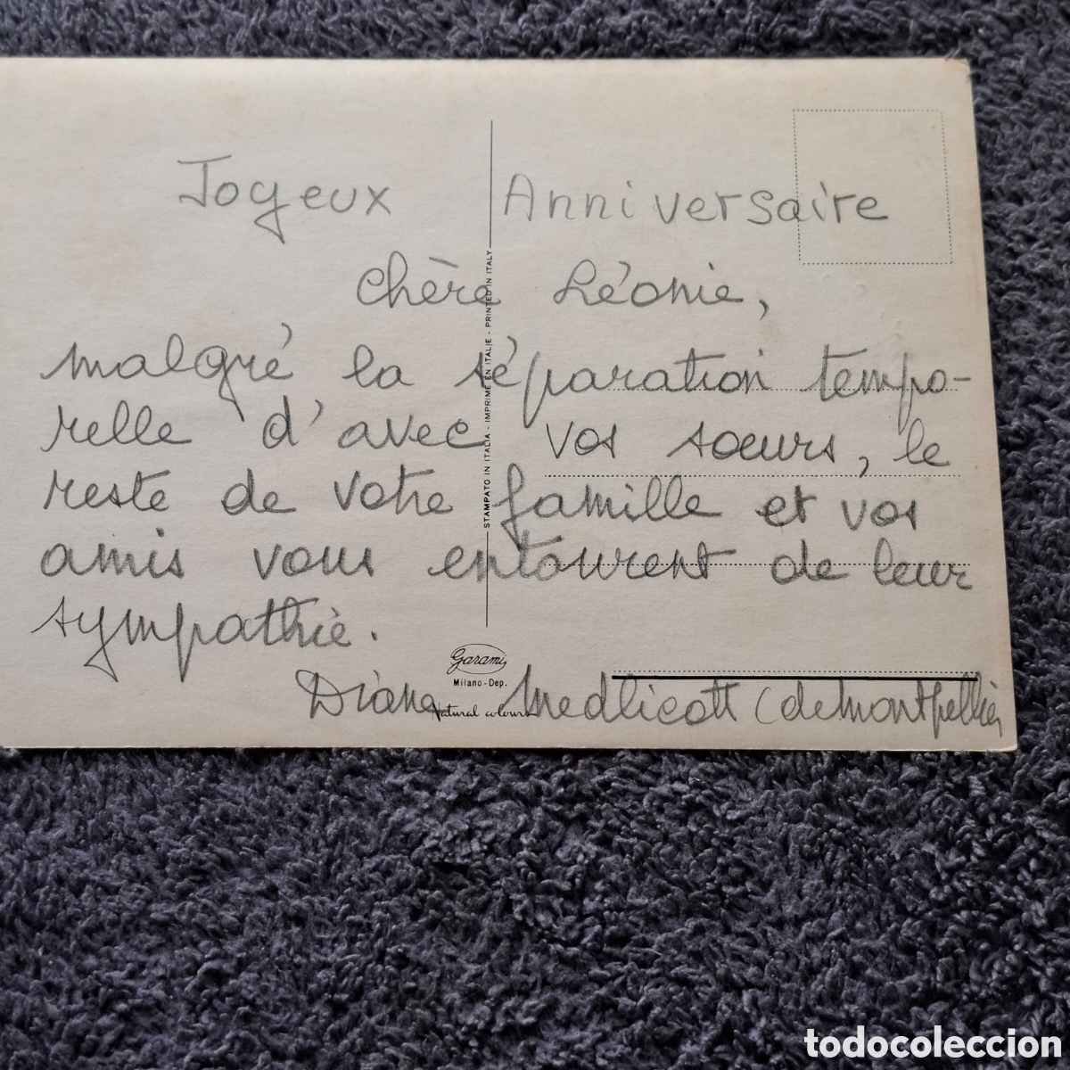 Postales: P8. Flores, Claveles, Escrita, Sin Circular. - Foto 2