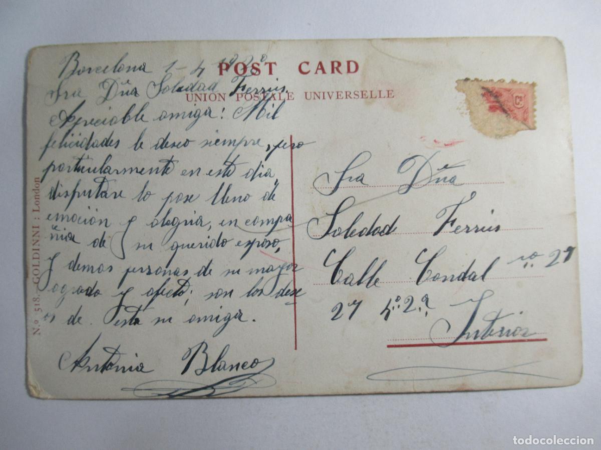 Postales: Antigua postal Coldinni London - Circulada - Foto 2