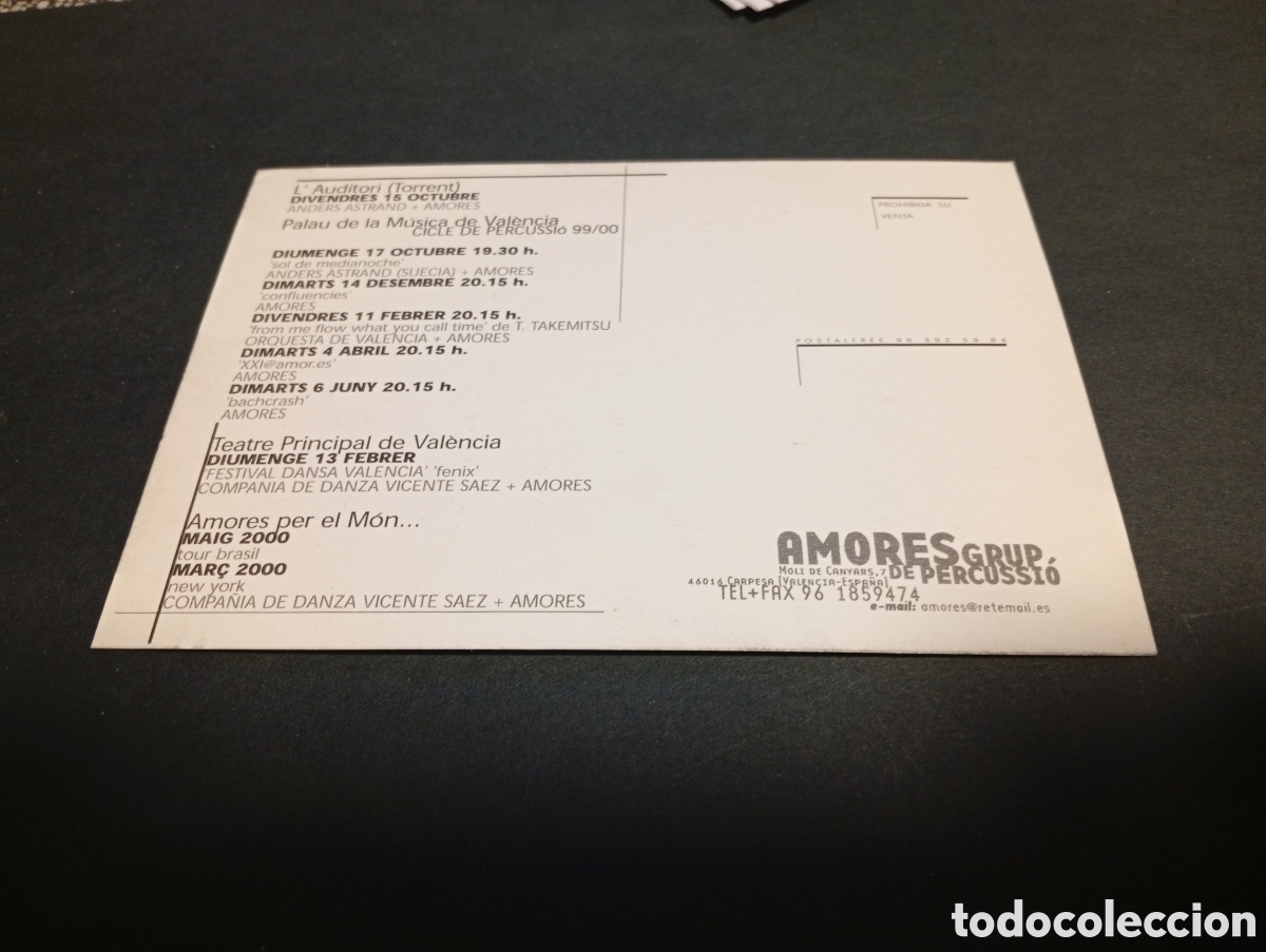 Postales: Postal amores grup de percussio, Torrent - Foto 2