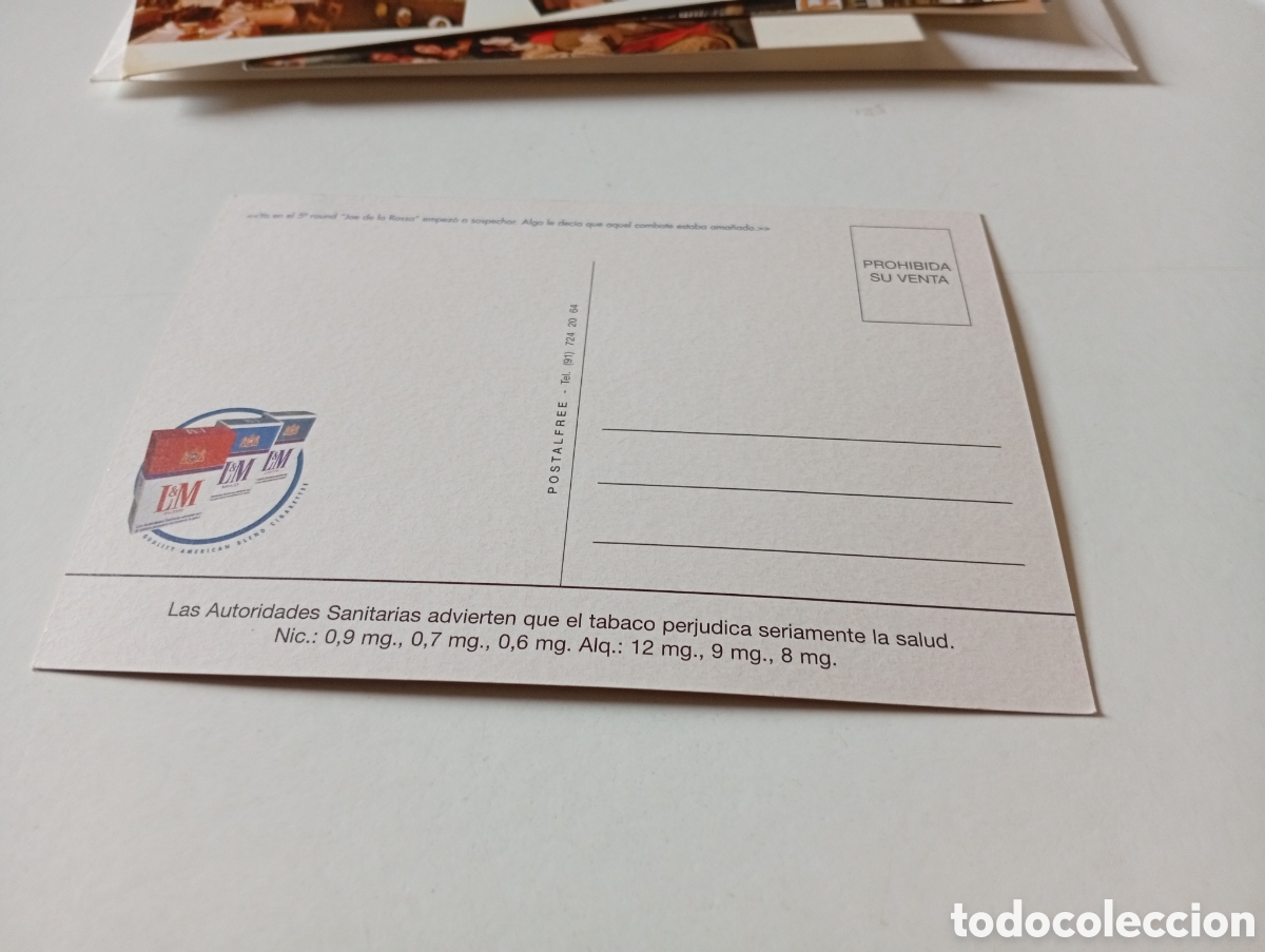 Postales: Postal tabaco L M Joe de la Rosa - Foto 2