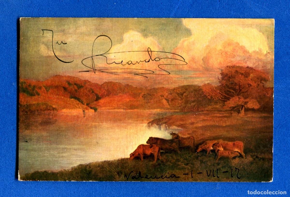 Postkarten: POSTAL ESCRITA PERO NO CIRCULADA PAISAJE ROMANTICO