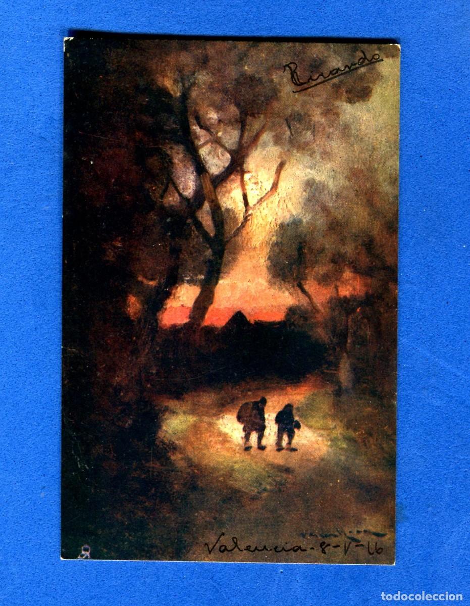 Postkarten: POSTAL ESCRITA PERO NO CIRCULADA PAISAJE ROMANTICO