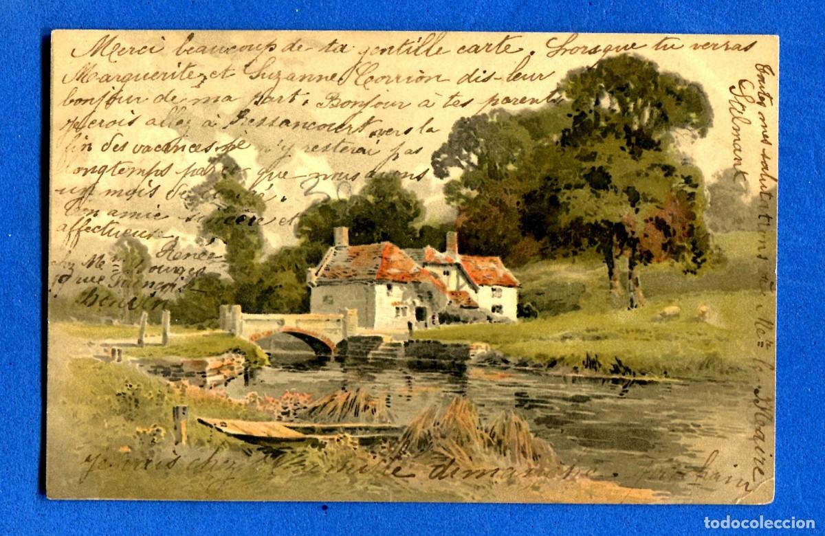 Postkarten: POSTAL CIRCULADA PAISAJE ROMANTICO