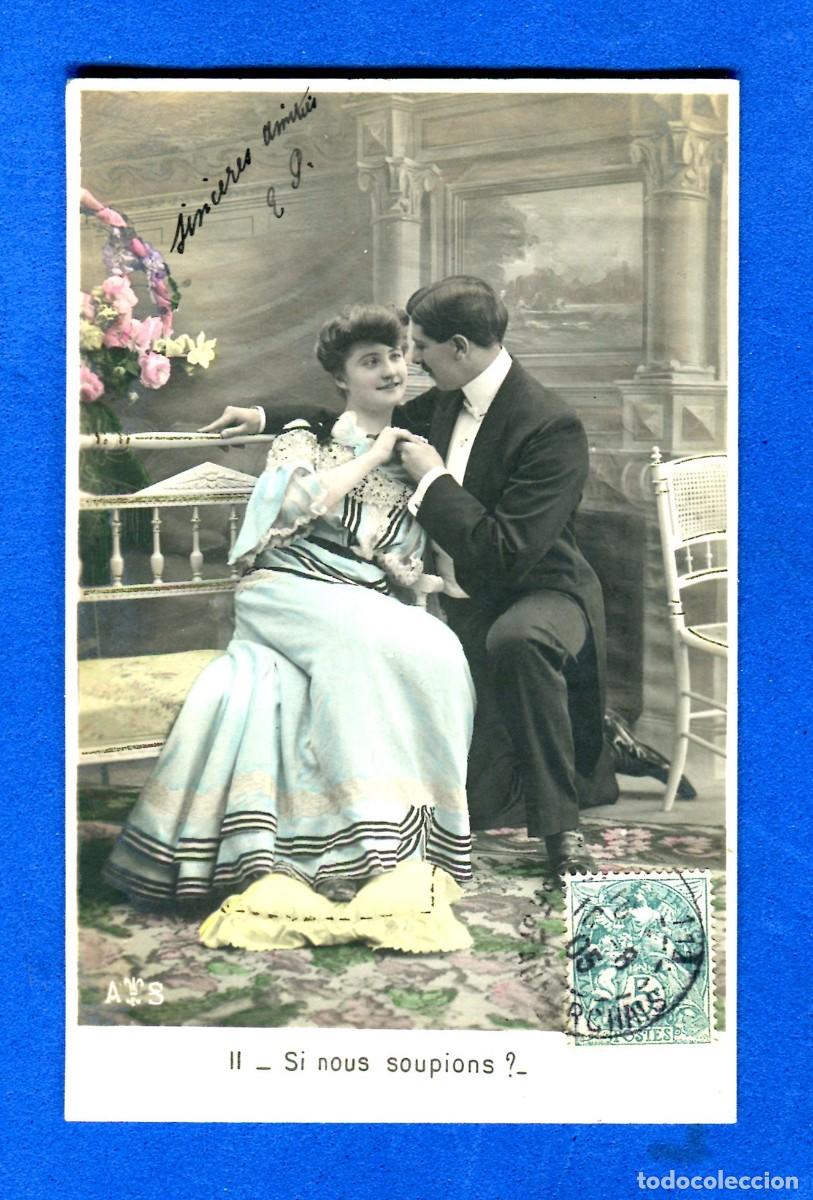 Cartoline: POSTAL CIRCULADA ROMANTICA