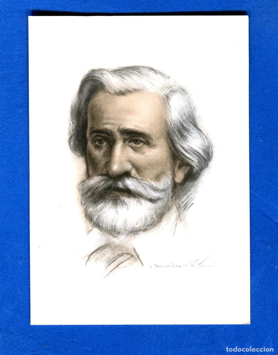 Postales: POSTAL SIN CIRCULAR RETRATO VERDI SERIE II N&ordm;9 EDITA A. CARMONA MADRID