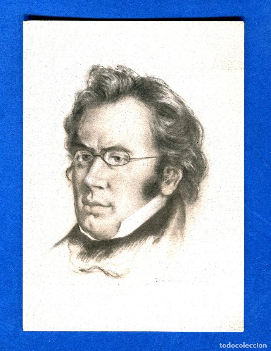 Postales: POSTAL SIN CIRCULAR RETRATO SCHUBERT SERIE II N&ordm;7 EDITA A CARMONA MADRID