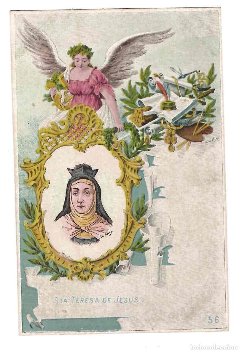 Postales: TARJETA POSTAL ARTISTICA ESPA&Ntilde;OLA 36 STA. TERESA DE JESUS. N&ordm; 336. C.1905