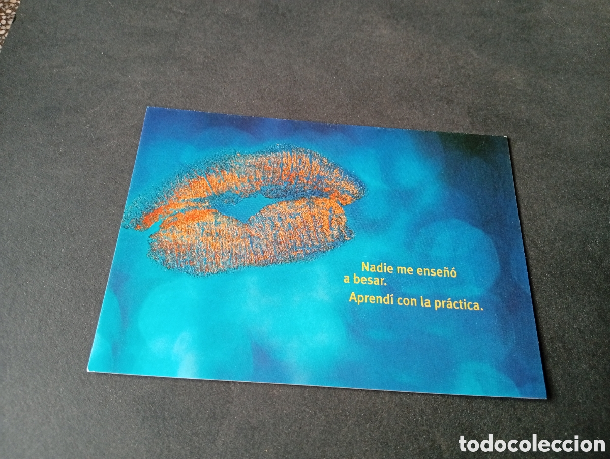 Postales: Postal tampax nadie me ense&ntilde;&oacute; a besar, aprend&iacute; con la pr&aacute;ctica