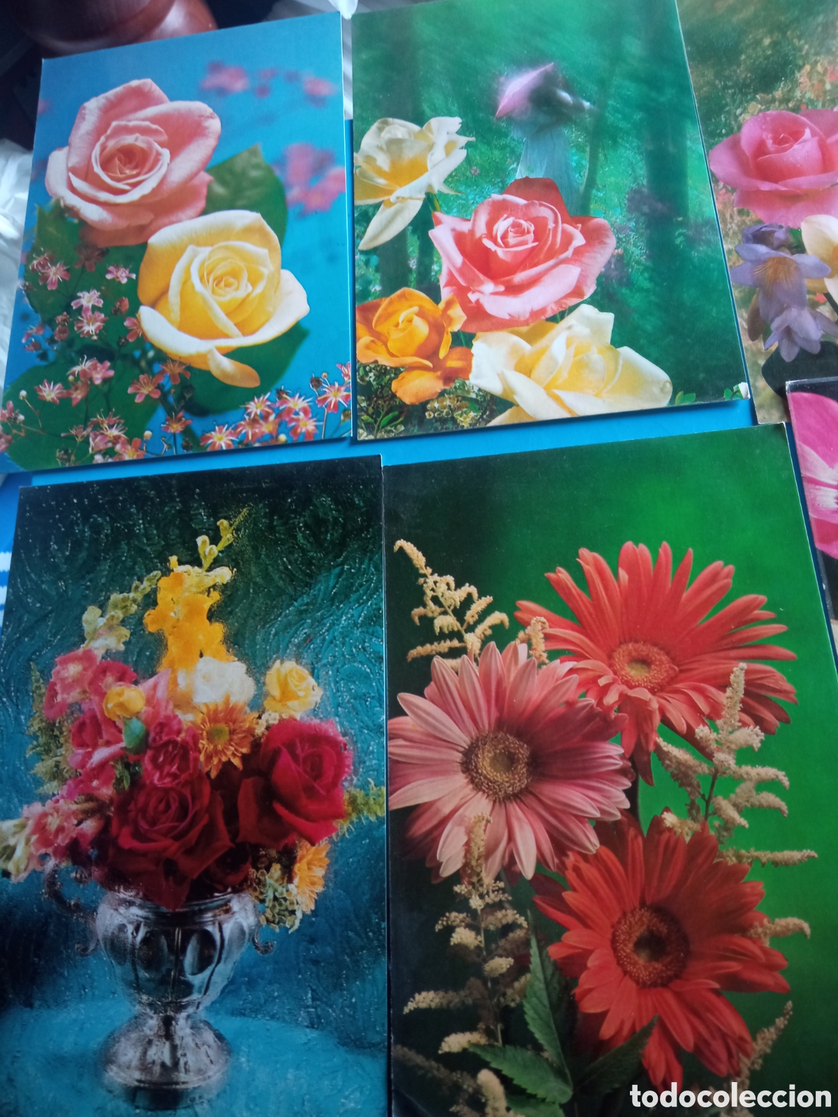 Postales: 6 antiguas postales de flores - Foto 2
