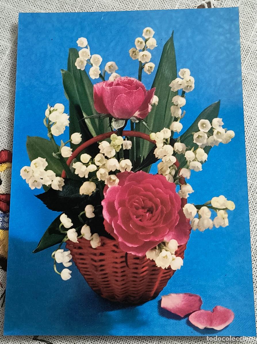 Postales: POSTAL | FLORES EN CESTA