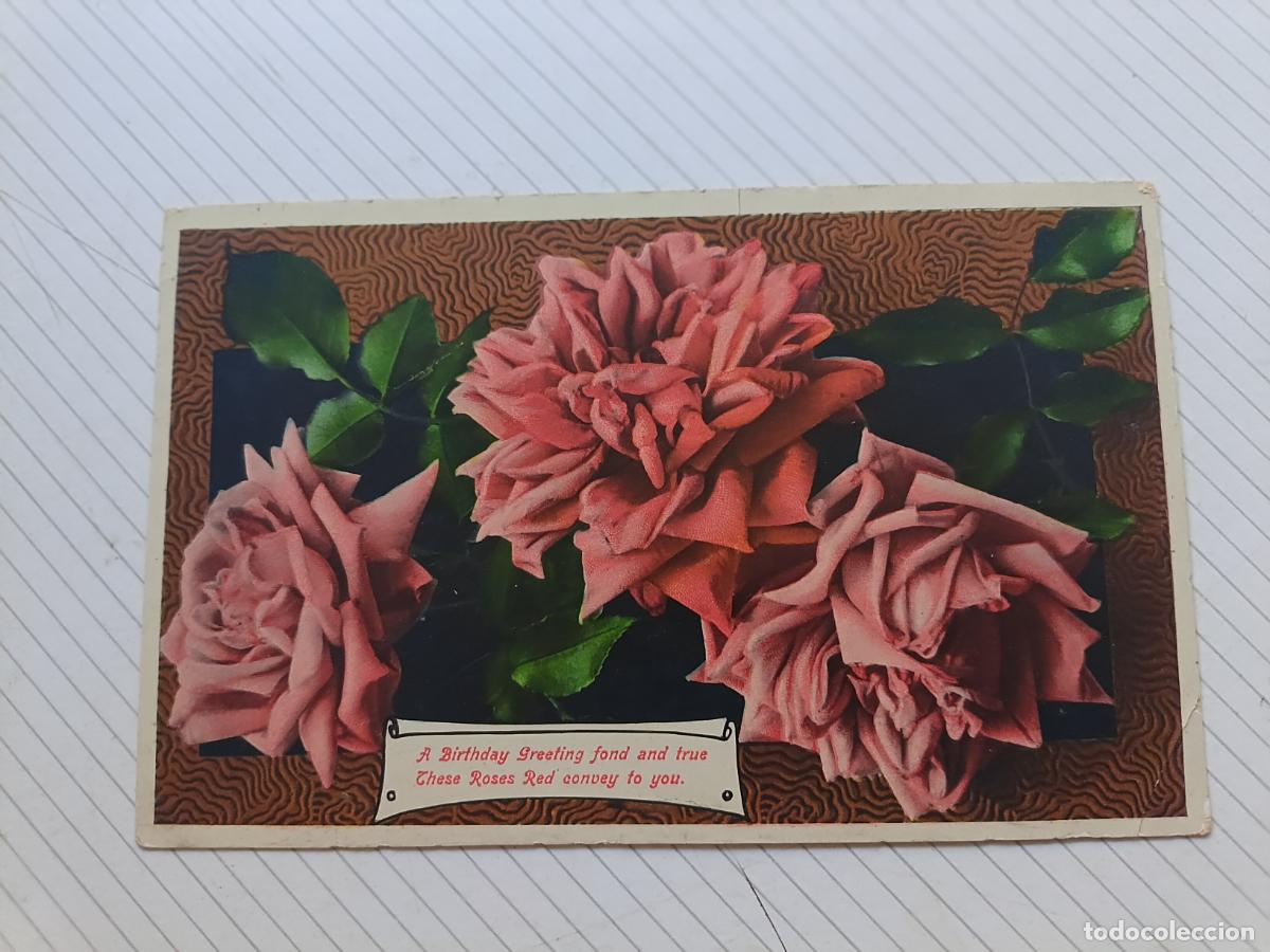 Postales: Cumplea&ntilde;os, Reino Unido. Postal recuerdo antigua circulada