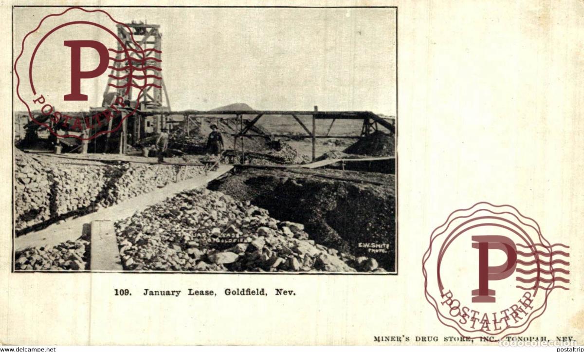 Postales: GOLDFIELD NV Nevada - January Lease - Chercheur dor Gold Digger MINING MINA MINE