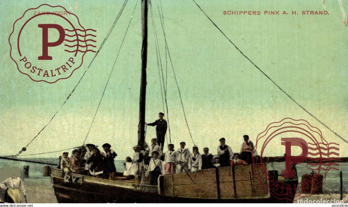Postkarten: Zandvoort Schippers Pink A.H.Strand SHIPS VISSERS FISHING PECHE PECHEUR