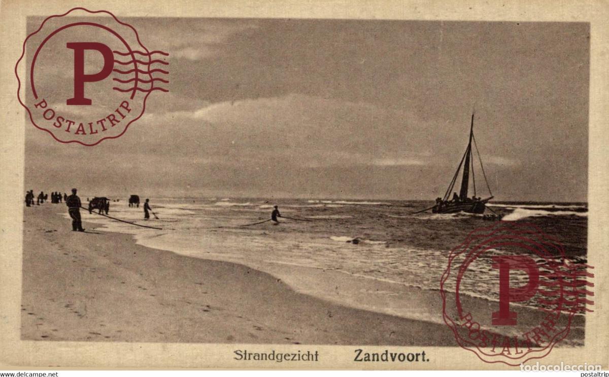 Postkarten: Zandvoort STRANDGEZICHT VISSERS FISHING PECHE PECHEUR
