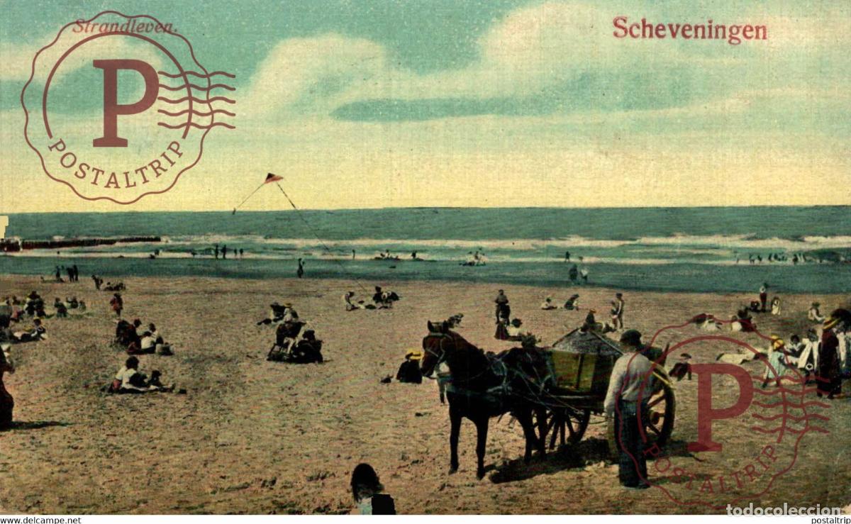 Postkarten: SCHEVENINGEN STRANDLEVEN SCHELPENVISSER SCHELPENVISSCHERS VISSERS FISHING PECHE PECHEUR