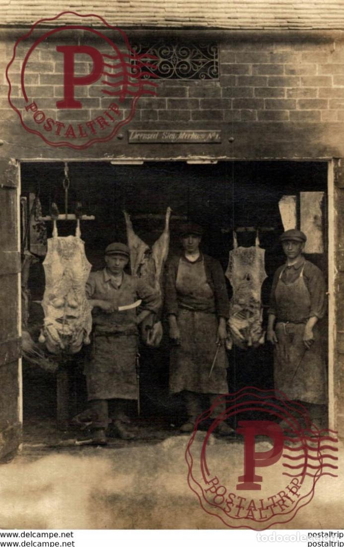 Postkarten: BUTCHER CARNICERO - MATADERO SLAUGHTERHOUSE - REAL PHOTO FOTOGRAFICA