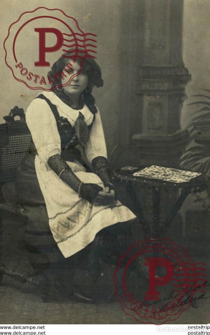 Postkarten: FORTUNETELLER ADIVINA ECHANDO LAS CARTAS. - REAL PHOTO FOTOGRAFICA