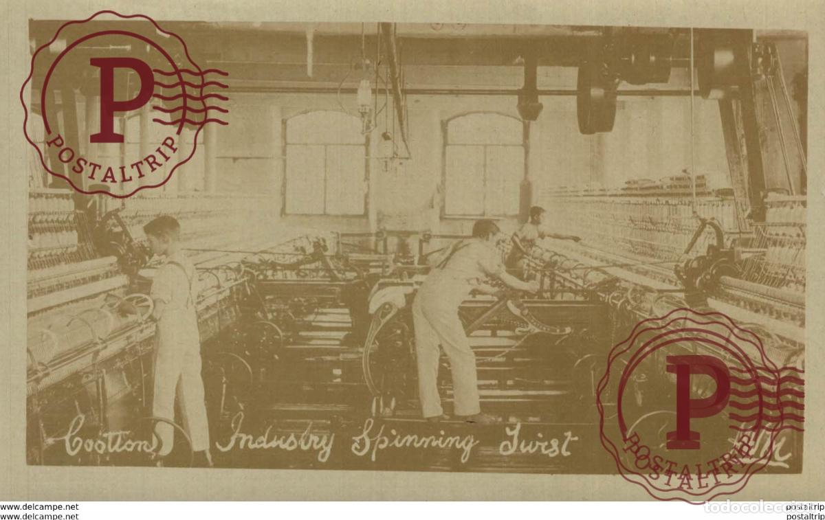 Cartoline: INDUSTRIA DE ALGODON COTTON INDUSTRY. REAL PHOTO FOTOGRAFICA