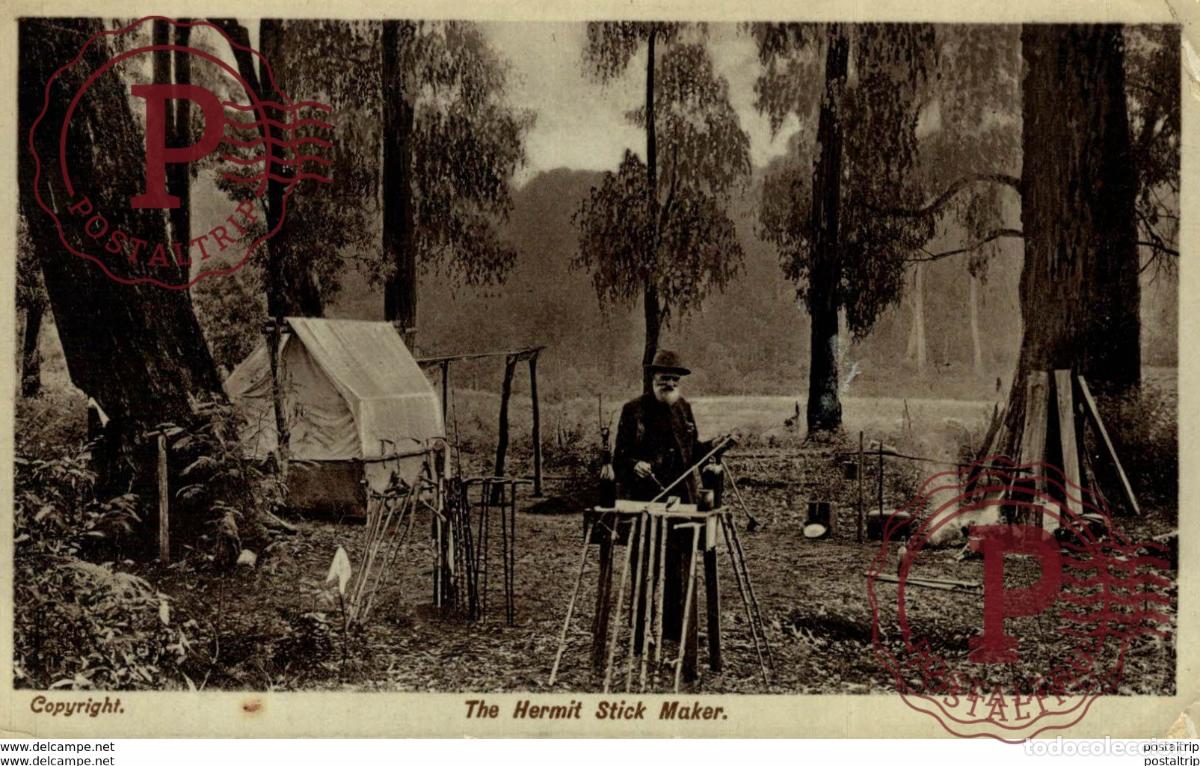 Cartoline: THE HERMIT STICK MAKER