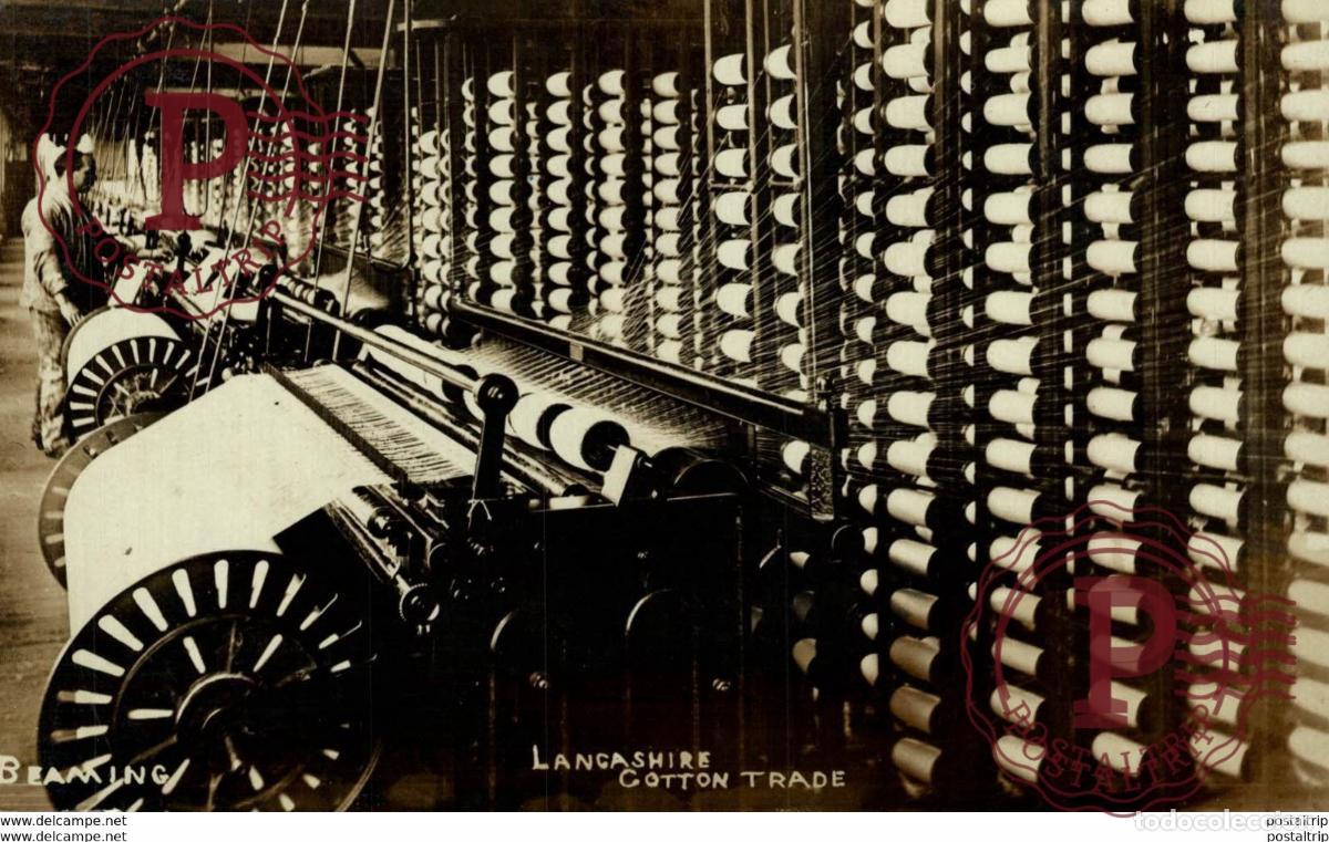 Cartoline: BEAMING. LANCASHIRE COTTON TRADE REAL PHOTO FOTOGRAFICA
