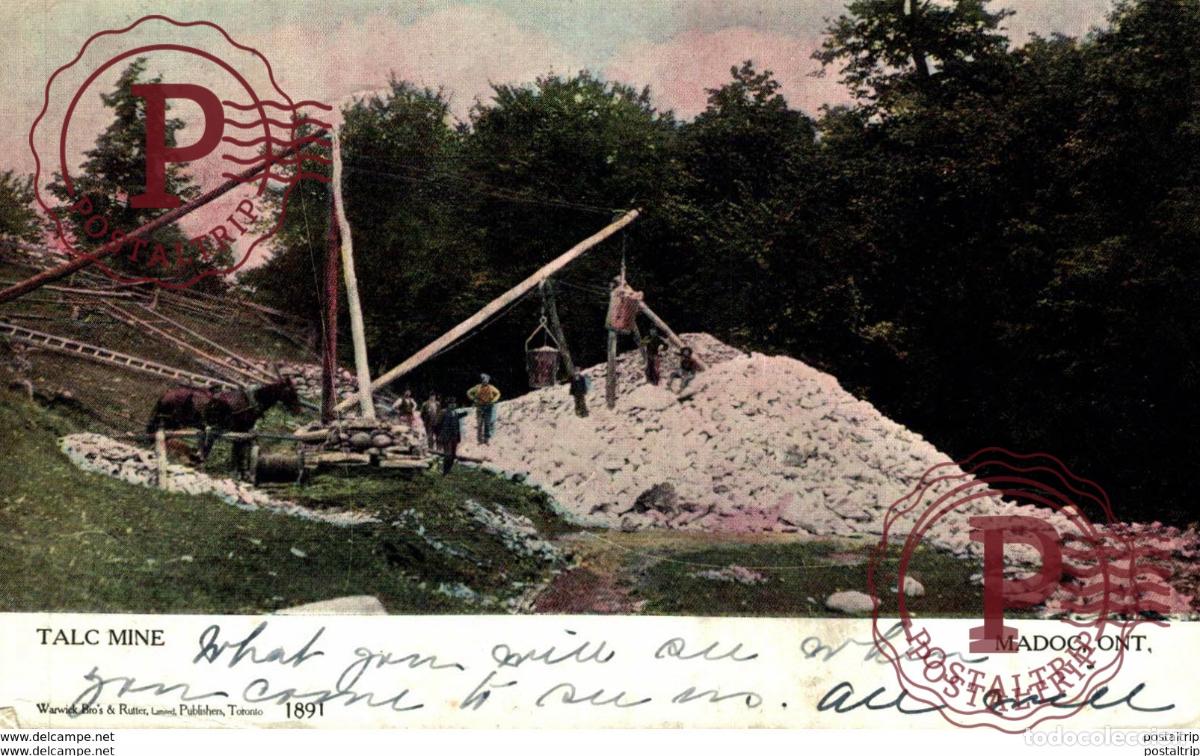 Cartoline: TALC MINE MINA DE TALCO. MADOC. ONT