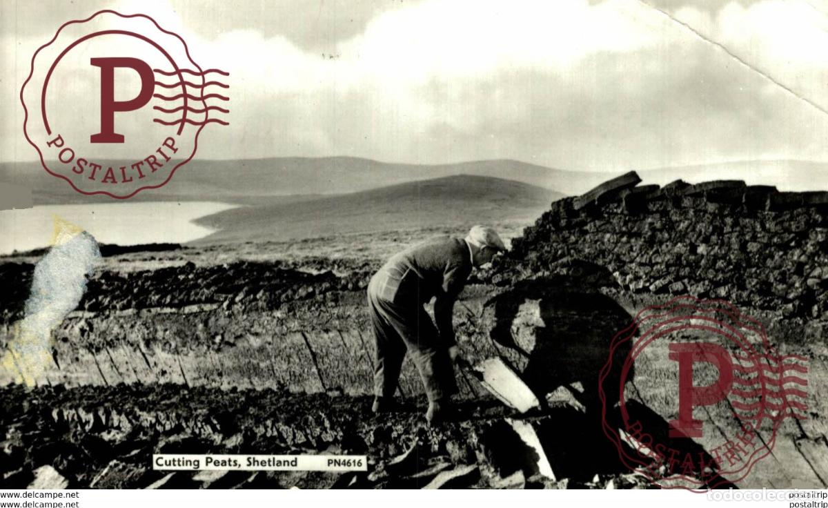Cartoline: CUTTING PEATS SHETLAND