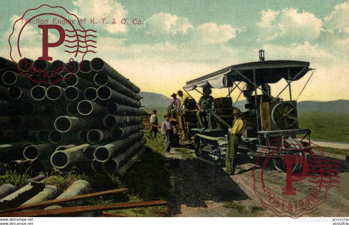 Cartoline: TRACTION ENGINE OF K.T. & O, Co.