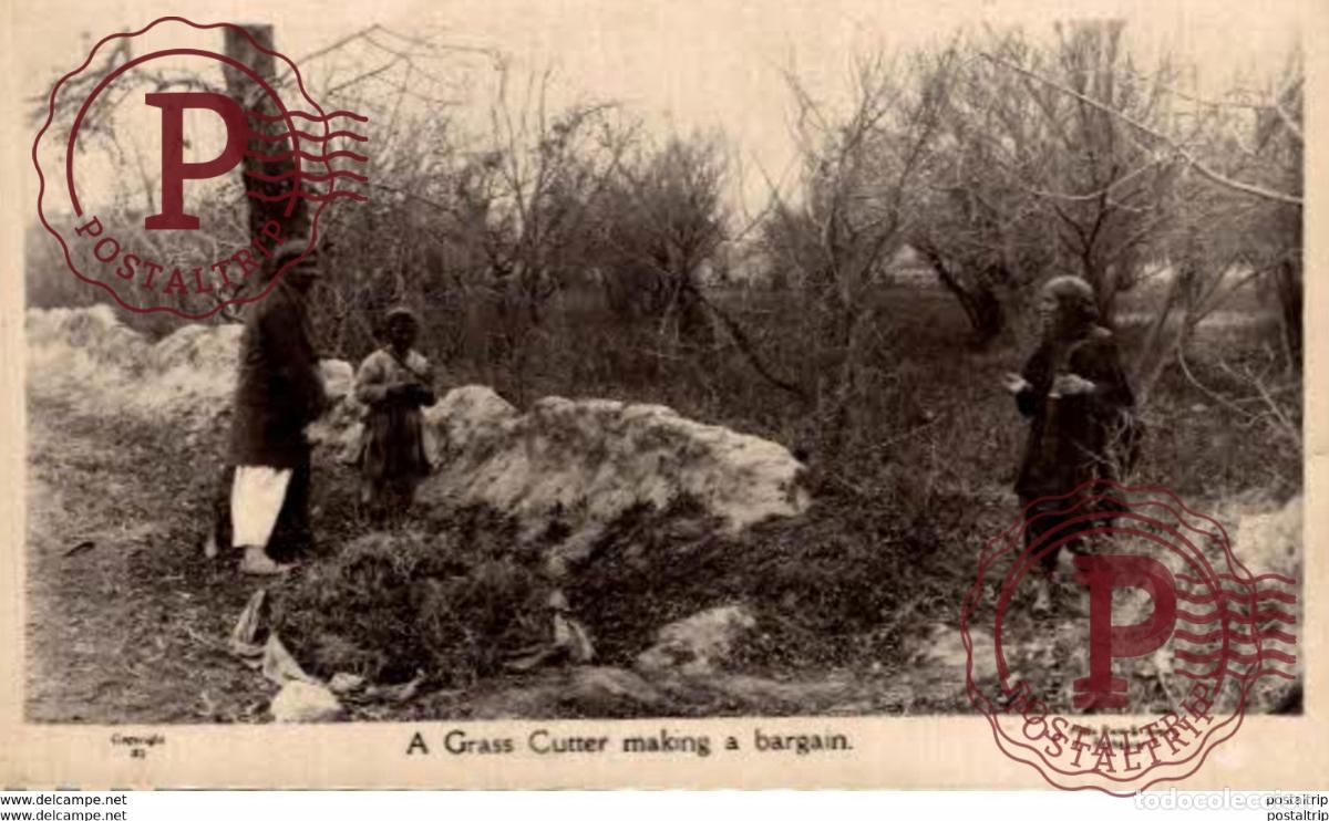 Postales: A GRASS CUTTER MAKING A BARGAIN