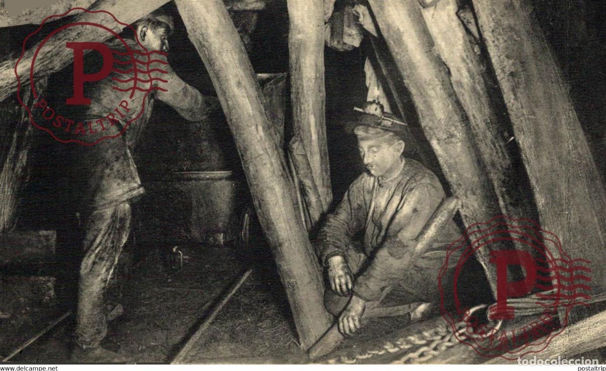Postales: AU PAYS NOIR - POUR LES VICTIMES DE COURRI&Eacute;RES POINTE SACCOROCHAGE DE BENNES MINE MINEURS M&eacute;