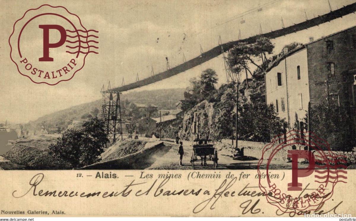 Postales: 30 Gard Alais Ales Les Mines Chemin de Fer A&eacute;rien RAILWAY MINE MINEURS M&eacute;tiers PROFESSIONS