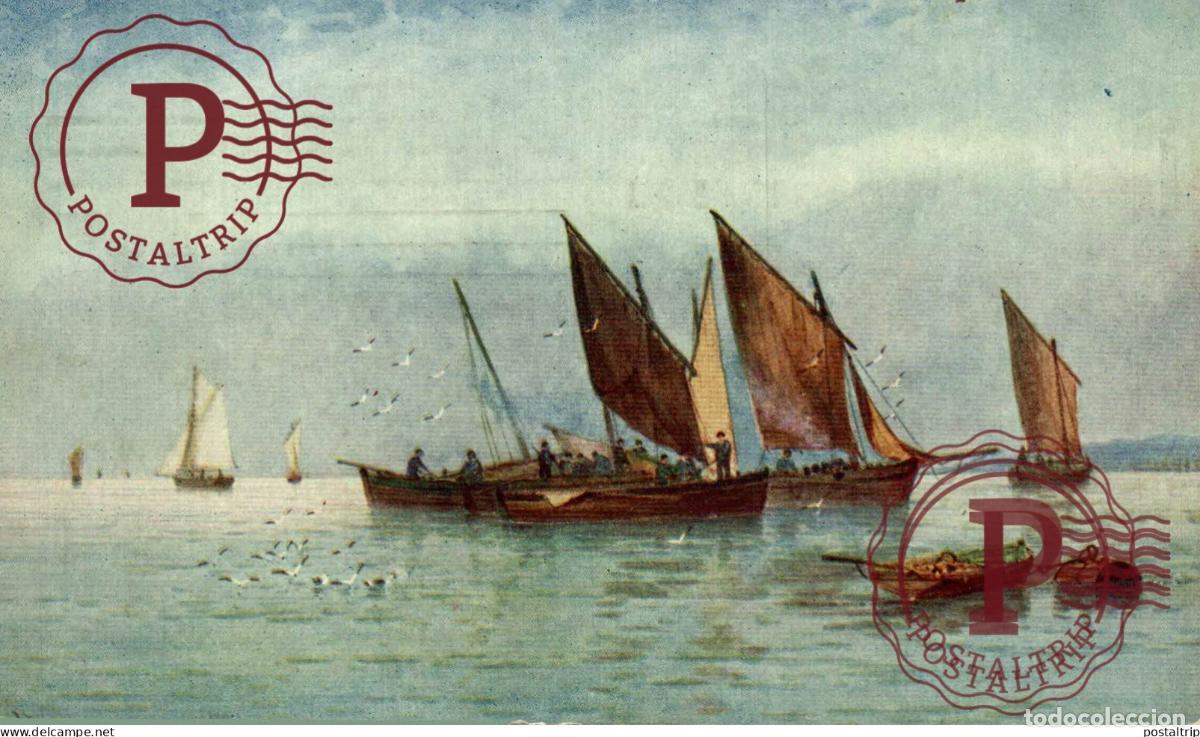 Postales: BARCO. SHIP. PESCA. PECHE. FISHING. ILUSTRADO. ILLUSTREE.