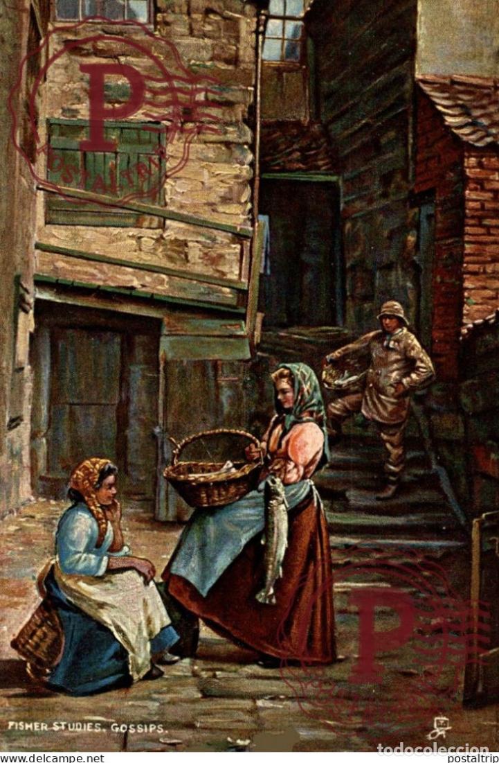 Postales: PESCA. PECHE. FISHING. FISHER STUDIES. GOSSIPS.