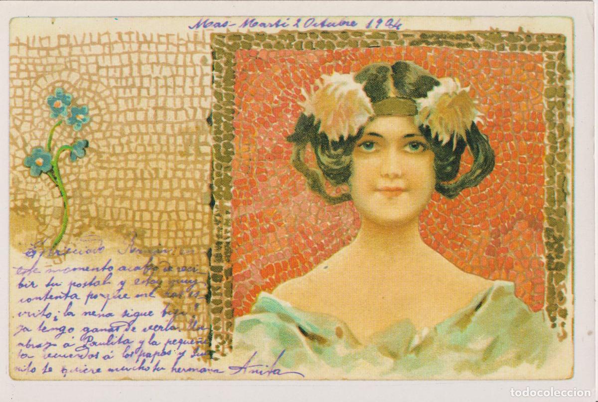 Postales: POSTAL ANTIGUA MODERNISTA - E.ANTALBE - SIN CIRCULAR - REPRODUCCI&Oacute;N