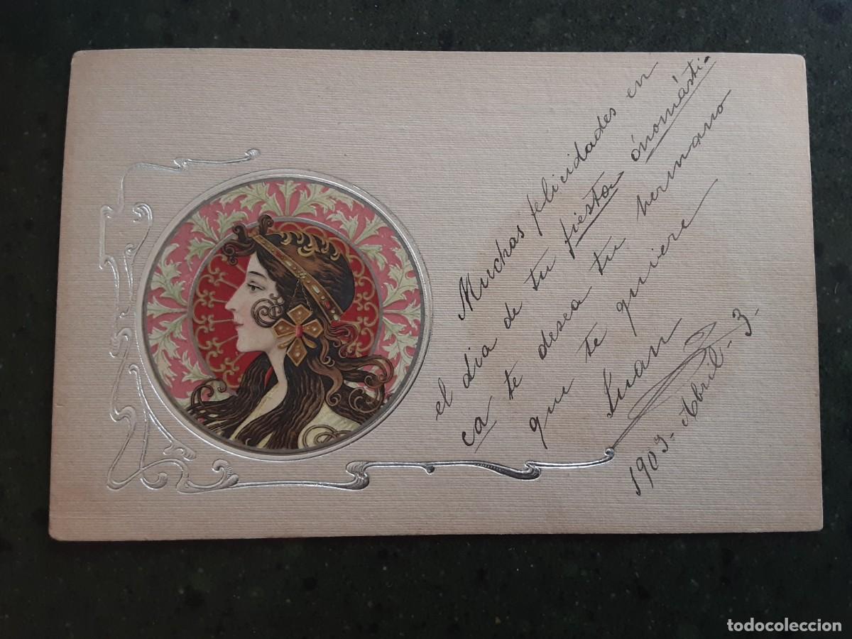 Postales: Postal modernista circulada en 1903