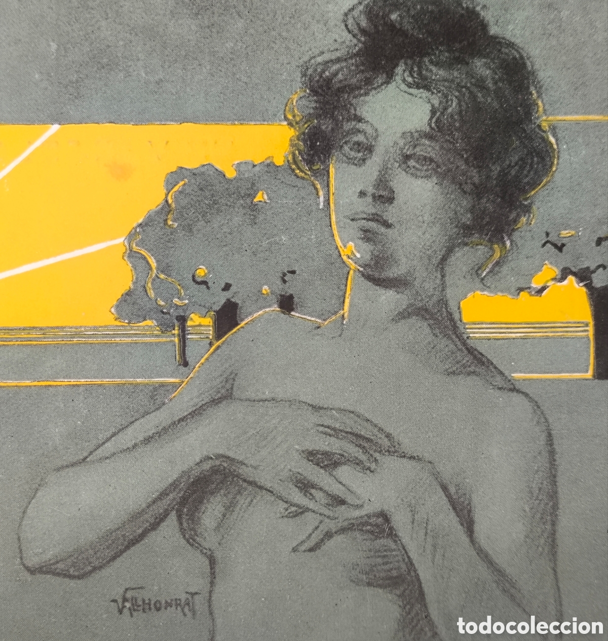 Postales: POSTAL ART NOVEAU ILUSTRADOR VALLHONRAT PATRONAT CAMPANYA LLUITA TUBERCULOSI C. 1905