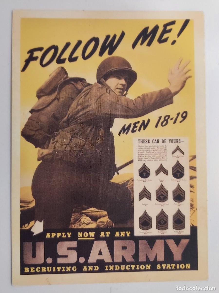 Postales: POSTAL VINTAGE CARTEL RECLUTAMIENTO US ARMY SEGUNDA GUERRA MUNDIAL. S/C. Militar