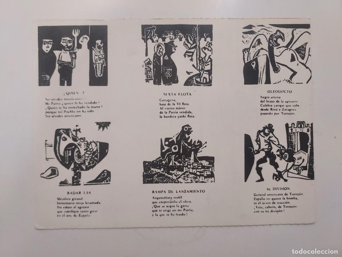 Postcards: Postal Protesta Bases Militares USA en Espa&ntilde;a. Das Politische Buch, Berlin (W) Spaniensolidarit&auml;t