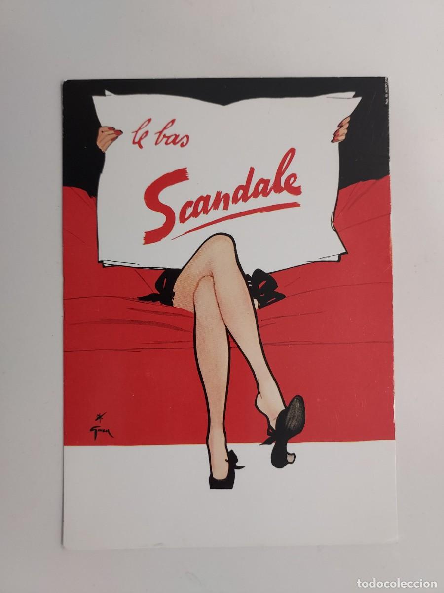 Postales: POSTAL PUBLICITARIA VINTAGE. RENE GRUAU - BAS SCANDALE 1950. S/C. 1982 GERMANY. Lancer&iacute;a