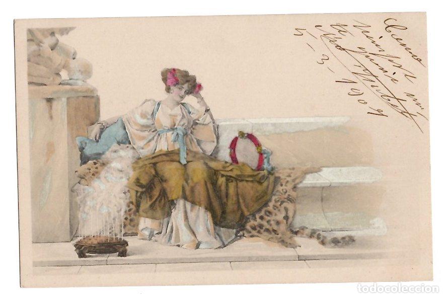 Postales: TARJETA POSTAL ROMANTICA ILUSTRADA POR ROBERT AUER. A&Ntilde;O 1907