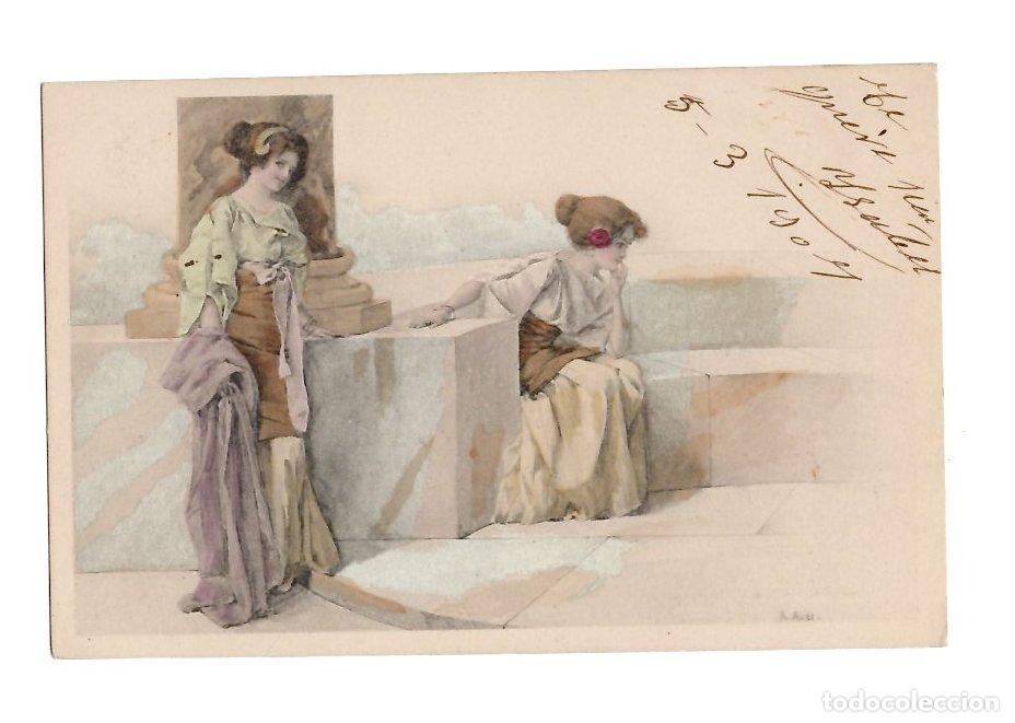 Postales: TARJETA POSTAL ROMANTICA ILUSTRADA POR ROBERT AUER. A&Ntilde;O 1907