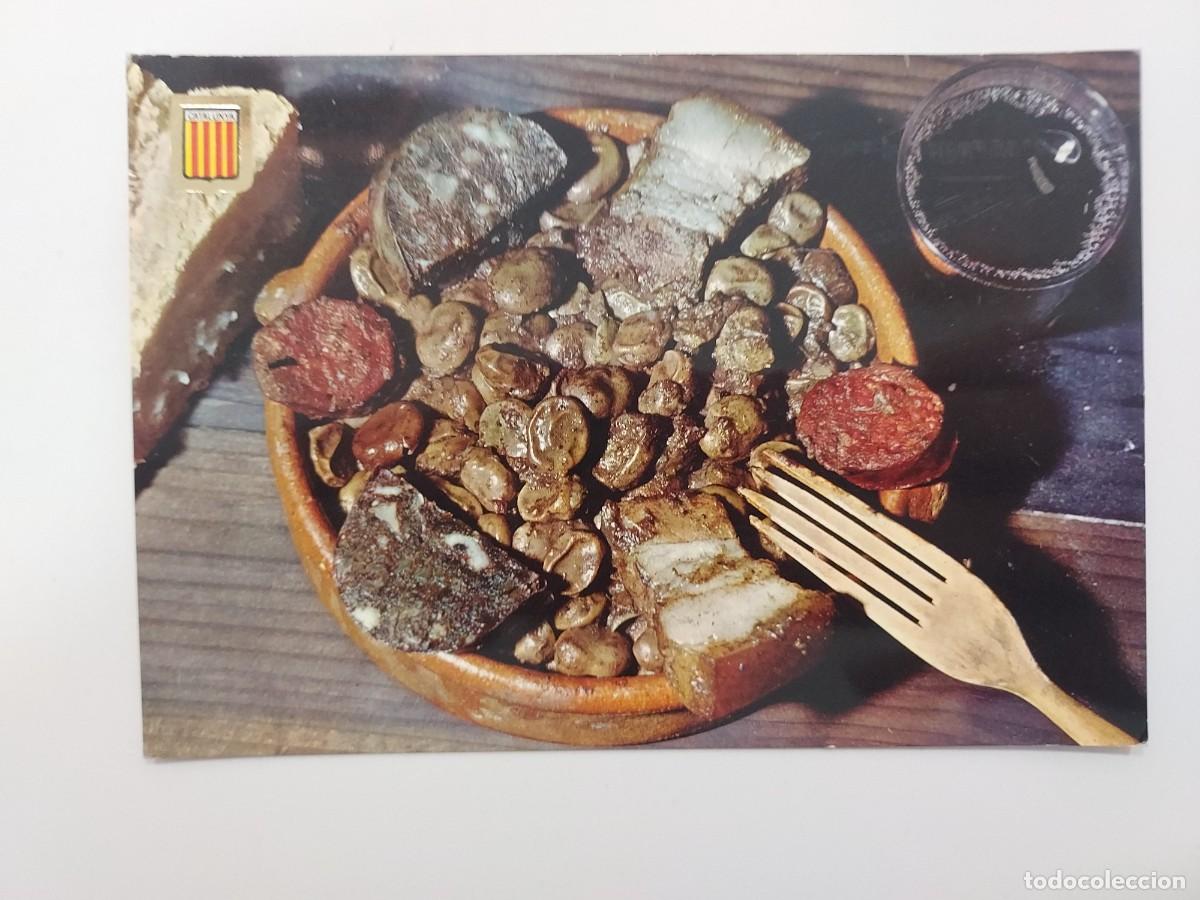 Postales: POSTAL PLATOS TIPICOS CATALUNYA. FAVES A LA CATALANA. CIRCULADA. 1963