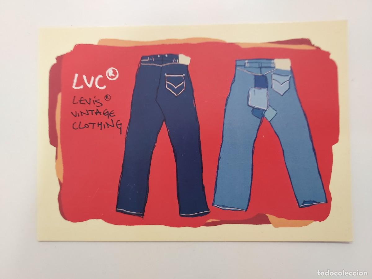 Postales: POSTAL PUBLICIDAD PANTALON VAQUERO LVC LEVI'S VINTAGE CLOTHING. EXPOSICION SALA VIN&Ccedil;ON MADRID