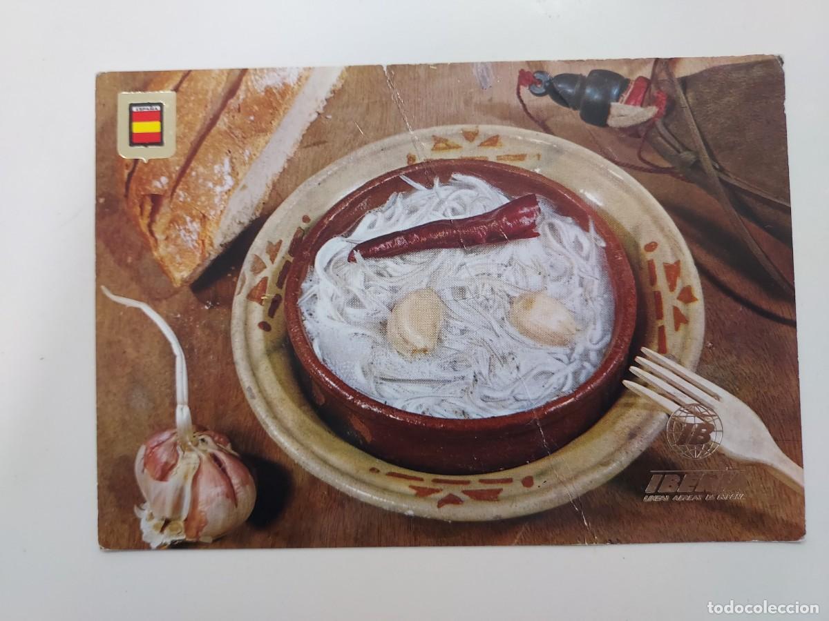 Postales: POSTAL RECETA ANGULAS ESTILO BILBAO. ESCRITA. PUBLICIDAD IBERIA LINEAS AEREAS