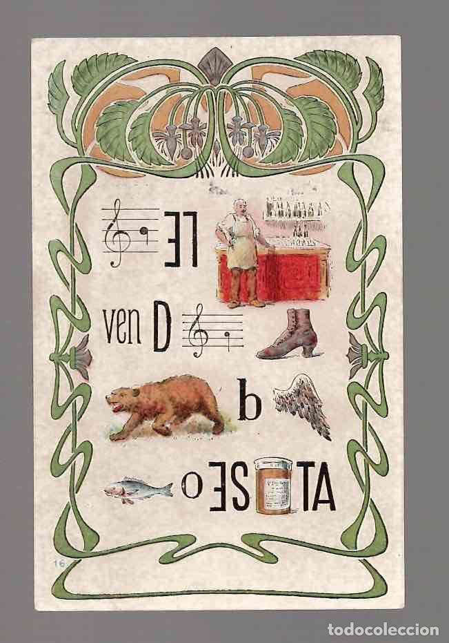 Postales: TARJETA POSTAL ARTISTICA ESPA&Ntilde;OLA JEROGLIFICO. N&ordm; 366. C.1900