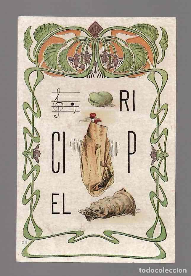 Postales: TARJETA POSTAL ARTISTICA ESPA&Ntilde;OLA JEROGLIFICO. N&ordm; 378. C.1900